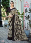 Black Vichitra By Kashvi Black Vichitra Printed Uniform Saree